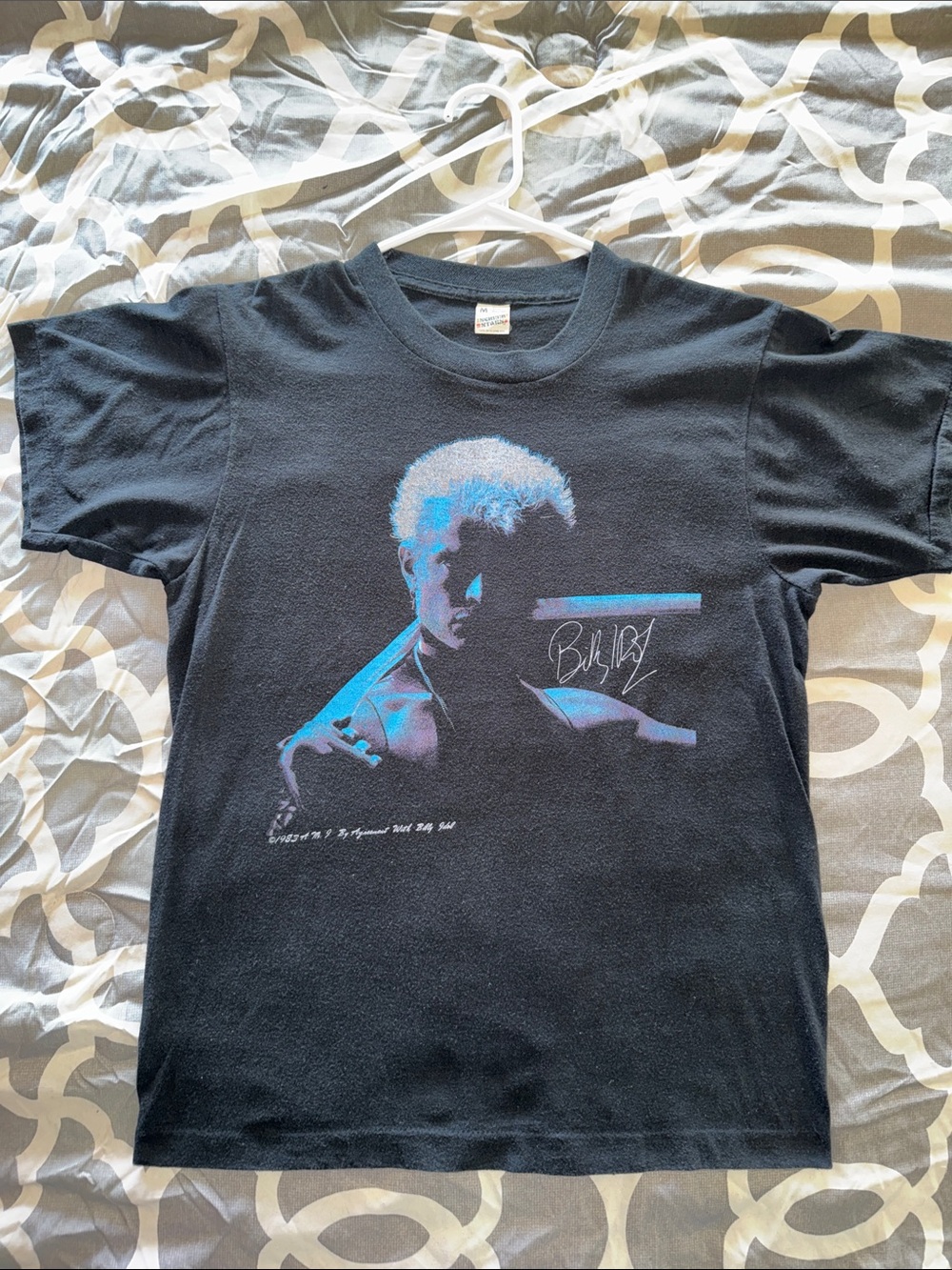 Vintage 1983 Billy Idol shirt on a Screen Stars tag.